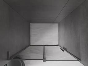 Mexen Velar L, posuvné sprchové dvere do otvoru 120 cm, 8mm šedé sklo, brúsený grafit, 871-120-003-41-95