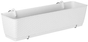 Plastový balkónový kvetináč DRL500PW 49,2 cm - biela