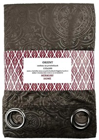 Záves Orient na priechodkách 135x180 hnedá Merkury Home