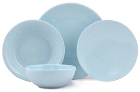 24-dielna jedálenská súprava, modrá/porcelán