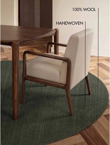 Tmavozelený ručne tkaný vlnený okrúhly koberec ø 200 cm Greenwich – Ted Baker