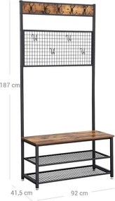 Vešiakový stojan s botníkom VASAGLE HSR46BX