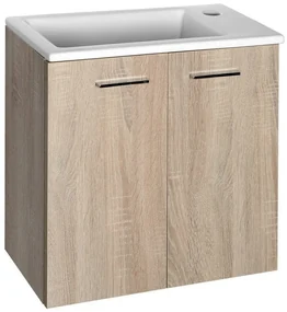 Aqualine Aqualine, ZOJA/KERAMIA FRESH umývadlová skrinka 49x50x23,5cm, dub platin, 51047DP