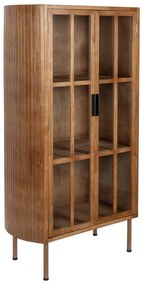 Vitrína z kaučukového dreva v prírodnej farbe 80x140x38 cm Yaz – White Label