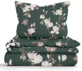 Predĺžené bavlnené obliečky Renforcé - Johari tmavo zelené