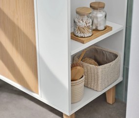 Odkladacia skrinka s 2 dvierkami a otvoreným priečinkom