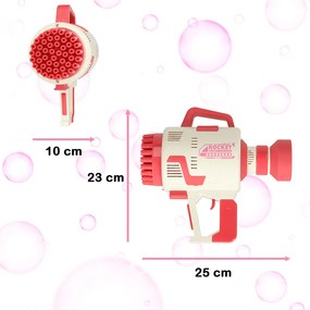 KIK Bublinkové pištole stroj mydlo bublina svetla ružová