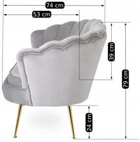 PROXIMA.store - Elegantná pohovka Zendaya FARBA: sivá