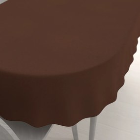 Biante Dekoračný oválny obrus BKU-114 Čokoládovo hnedý 140x180 cm