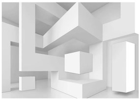 Artgeist Fototapeta - White geometry Veľkosť: 100x70, Verzia: Standard