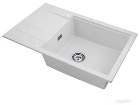 Gamma Modern 8010, 1-komorový granitový drez 800x500x210 mm, biela, GMA-ZM-8010-WH