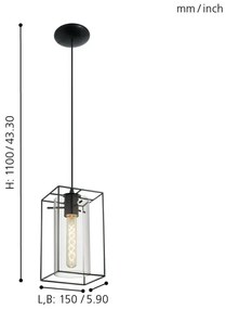 Eglo 49495 - Luster LONCINO 1xE27/60W/230V