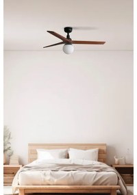 FARO 34277-11L - Stropný ventilátor KLIM M 1xE27/15W/230V orech/čierna + DO