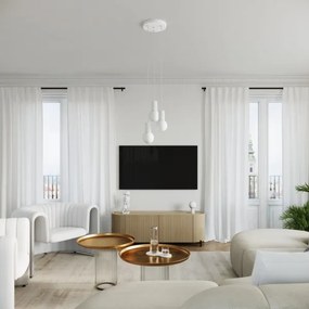 Sollux SL.1710 - Luster na lanku HALO 3xG9/8W/230V pr. 25 cm biela