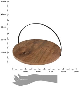 Drevený servírovací podnos Simple, (fi) 38 cm