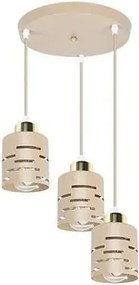 Luster na lanku ELEN 3xE27/35W/230V pr. 29 cm béžová/zlatá
