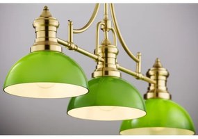 Jupiter 2074 - Luster na tyči PLATINO 3xE27/15W/230V zelená/zlatá