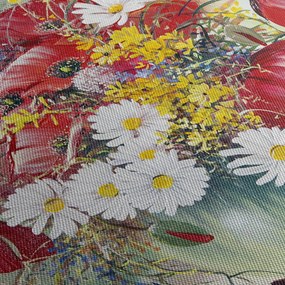 Obraz vázy s divokými kvetmi (90x60 cm)