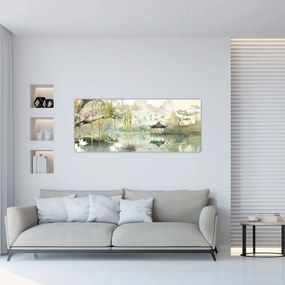 Obraz - Čínske jazero (120x50 cm)
