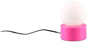 Ružová stolová lampa so skleneným tienidlom (výška 17 cm) Countess – Trio