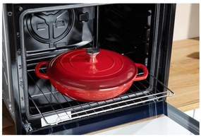 Silvercrest®  Liatinová servírovacia panvica, Ø 30 cm (červená)  (100393085)