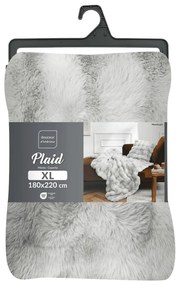 Sivá deka z mikroplyšu 180x220 cm Mounty – douceur d'intérieur