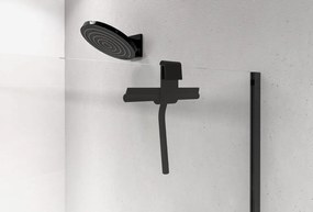 Polysan Polysan, Stierka do sprchy, vrátane uchytenia na zástenu, čierna matná, 72825.21