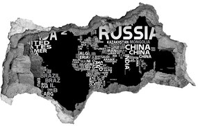 Samolepící díra na stěnu Mapa sveta titulky nd-k-102757176