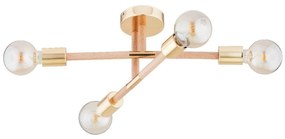 Prisadený luster OTELLO 4xE27/15W/230V zlatá/béžová