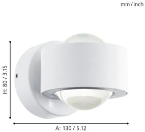 Eglo 96048 - LED nástenné svietidlo ONO 2 2xLED/2,5W/230V