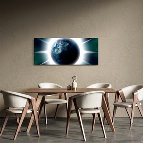 Obraz ožiarenej planéty (120x50 cm)