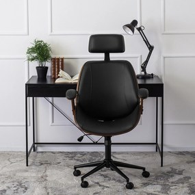 Kancelářská židle Fabian ořech/černá