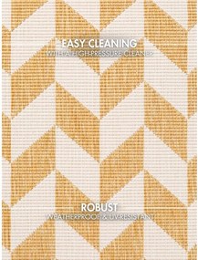 Okrovožltý/krémovobiely vnútorný a vonkajší koberec 120x170 cm Haringey Terrick – Ted Baker