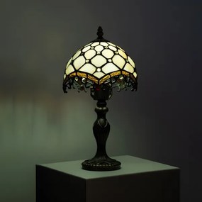 Brilagi - Tiffany vitrážová stolová lampa SLONOVINOVÁ 1xE27/60W/230V