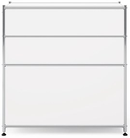 Kovová komoda »CN3« s 3 zásuvkami, biela