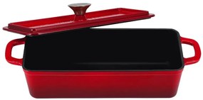 Silvercrest®  Liatinový hrniec/forma na chlieb Premium (obdĺžnikový tvar, červená)  (100393138)