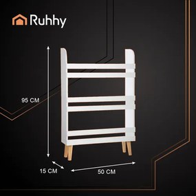 Detský regál na hračky a knihy – biely, 3-polícový