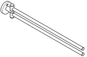 GROHE 41183DC0 - Držiak na uteráky QUICKFIX START 439 mm z nerezovej ocele