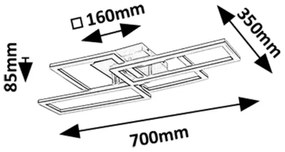 Rabalux 71389 - LED stmievateľné stropné svietidlo DRUSUS LED/40W/230V 3000-6500K + diaľkový ovládač