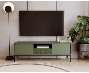Televízny stolík SUE zelený/čierny