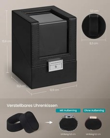 Šperkovnica na hodinky s LED osvetlením JWB030B01