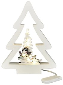 Vianočná LED dekorácia Stromček, 14,5 x 19 cm, teplá biela