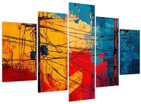 Obraz - Abstraktné elektrické vedenie (150x105 cm)
