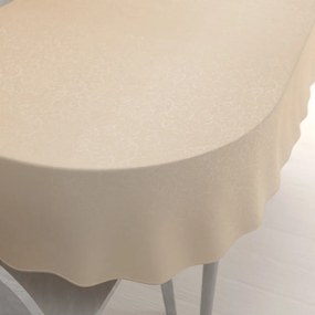 Biante Teflónový oválny obrus TF-092 Ornamenty - béžová light 100x140 cm