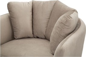 Taupe zamatové kreslo Kiev – Mauro Ferretti