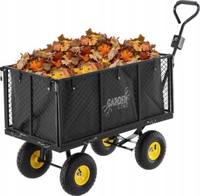 Garden Line XL DVOJFUNKČNÝ ZÁHRADNÝ VOZÍK – ČIERNY S PLACHTOU