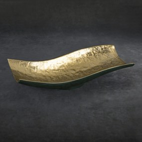 DEKORAČNÁ KOVOVÁ MISKA PEDRO2 (03) 33X15X8 CM TMAVOZELENÁ