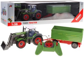 RAMIZ Traktor s prívesom RC 1:28 zelený RTR