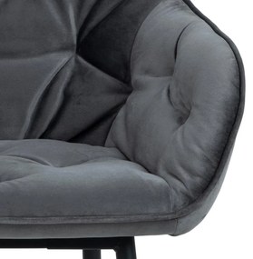 Lavica Brooke tmavo šedá