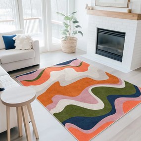 Oranžový prateľný behúň 60x230 cm Squiggly Orange – Mila Home